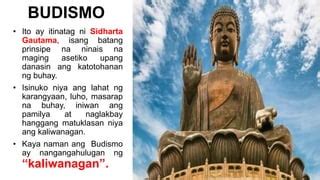 Budismo at Hudaismo: Mga dakilang relihiyon .
